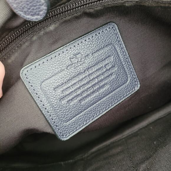 Coach F54792 Leather Charles Laptop Crossbody Shoulder Bag Midnight Blue Large - Picture 7 of 15